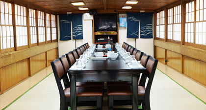 屋形船竹内の船内
